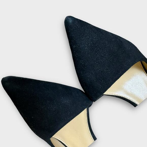 Michael Kors Black Pointy Suede Heel Pumps Size 6.5 - Picture 4 of 8
